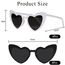 Epokus Schwarz und Weiß Herz Sonnenbrille,Vintage Herzform Brille,12 Stück Herzförmige Party Sonnenbrille,70er Jahre,Mode Hippie Brill für Urlaub,Party,Hochzeit,Karneval,Fotoshooting