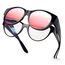 Face Shadow Polarisierte Überzieh Sonnenbrille Damen UV-Schutz Überbrille Sonnenbrille für brillenträger Ultra Leicht Fit-Over Brille, L
