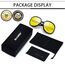 Joopin Übergroße Nachtsichtbrille Damen und Nachtfahrbrille zum Autofahren Blendschutz Nachtbrille Frauen Gelbe Brille UV-schützende Unisex Große Sonnenbrille für Nacht (Mode Gelb)