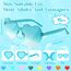 NACHLYNN 10 Paar Herz Sonnenbrille Mehrfarbig Mit Farbverlauf Farben Randlose Herzförmige Sonnenbrille für Damen Transparente Bonbonfarbene Herzbrille für Valentinstag Partygeschenke