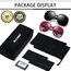 Joopin XXL Polarisierte Sonnenbrille Damen Große Rosa und Klassisch Übergroße Damen Sonnenbrille Schwarz Oversized Trendy UV400 für Fahren und Reisen (Schwarz und Rosenrot)