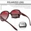 Joopin Moderne Übergroße Sonnenbrille Damen Polarisiert 2025 Frauen Sonnenbrille Groß Weinrot UV400 Schutz Klassisch Vintage Brille für Fahren und Reisen (Weinrot)