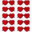 NACHLYNN 10 Paar Herz Sonnenbrille Rot Farben Randlose Herzförmige Sonnenbrille für Damen Transparente Bonbonfarbene Herzbrille für Valentinstag Partygeschenke