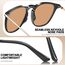 TSEBAN Vintage Polarisierte Damen Sonnenbrille Frauen Blaulichtfilter Brille, Acetat-Rahmen & UV 400 Schutz