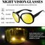 Joopin Übergroße Nachtsichtbrille Damen und Nachtfahrbrille zum Autofahren Blendschutz Nachtbrille Frauen Gelbe Brille UV-schützende Unisex Große Sonnenbrille für Nacht (Mode Gelb)