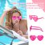 NACHLYNN 10 Paar Herz Sonnenbrille Mehrfarbig Farben Randlose Herzförmige Sonnenbrille für Damen Transparente Bonbonfarbene Herzbrille für Valentinstag Partygeschenke