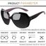 Joopin Übergroße Sonnenbrille Damen Polarisiert XL Moderne und Dunkle Damen Sonnenbrille Große UV400 Trendy für Fahren Angeln und Reisen (Mode Schwarz Violett)