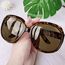 Joopin XXL Sonnenbrille Damen Polarisiert Klassisch Stil Übergroße Sonnenbrille Trendy 2025 Vintage Schildkröte Oversized Brille UV400 für Fahren und Reisen (Crystal Braun)