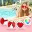 NACHLYNN 10 Paar Herz Sonnenbrille Mehrfarbig Farben Randlose Herzförmige Sonnenbrille für Damen Transparente Bonbonfarbene Herzbrille für Valentinstag Partygeschenke
