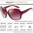 Joopin XXL Polarisierte Sonnenbrille Damen Große Rosa und Klassisch Übergroße Damen Sonnenbrille Schwarz Oversized Trendy UV400 für Fahren und Reisen (Schwarz und Rosenrot)