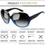 Joopin Übergroße Moderne Sonnenbrille Damen Polarisiert UV400 Klassische Blaue Sonnenbrille Groß für Fahren Reisen und Party (Mode Hellblau)