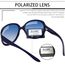 Joopin Übergroße Polarisierte Sonnenbrille Damen Groß Blau UV400 und Moderne Sonnenbrille Quadratische Klassische Brille Trendy Oversized für Fahren Angeln und Reisen (Navy Blau)
