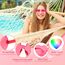 NACHLYNN 10 Paar Herz Sonnenbrille Rosa Serie Farben Randlose Herzförmige Sonnenbrille für Damen Transparente Bonbonfarbene Herzbrille für Valentinstag Partygeschenke