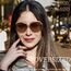 Joopin Übergroße Braune Sonnenbrille Damen Moderne UV400 und Polarisierte Sonnenbrille Groß Frauen Trendy Klassisch Brille für Fahren und Reisen (Hellbraun)