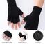 Scettar 2 Paar fingerlose Handschuhe, gestrickte warme Winterhandschuhe, Halbfingerhandschuhe für Kinder und Erwachsene (Schwarz)