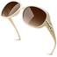 Sunier Sonnenbrille Damen Polarisiert Groß Übergroße Elegant Klassische Vintage Oversize Sonnenbrille Frauen mit 100% UV400 Schutz