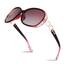 Sunier Sonnenbrille Damen Polarisiert Groß Übergroße Elegant Klassische Vintage Oversize Sonnenbrille Frauen mit 100% UV400 Schutz