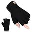 SUTIYO Fingerlose Handschuhe Herren Damen, Kaschmir Strick Handschuhe Warme Ohne Finger, Fingerless Gloves Winterhandschuhe Arbeits Autofahren Radfahren Sport (Schwarz)