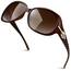 Sunier Sonnenbrille Damen Polarisiert Groß Übergroße Elegant Klassische Vintage Oversize Sonnenbrille Frauen mit 100% UV400 Schutz