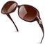 Sunier Sonnenbrille Damen Polarisiert Groß Übergroße Elegant Klassische Vintage Oversize Sonnenbrille Frauen mit 100% UV400 Schutz