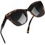 Joopin Acetat Sonnenbrille Damen Katzenauge Polarisiert Modische 90er UV400-Schutz TR90 Cosplay Chunky Party Brille Cat-Eye zum Fahren und Reisen (Schildkröte Schwarz)