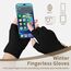 SUTIYO Fingerlose Handschuhe Herren Damen, Kaschmir Strick Handschuhe Warme Ohne Finger, Fingerless Gloves Winterhandschuhe Arbeits Autofahren Radfahren Sport (Schwarz)
