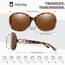 Sunier Sonnenbrille Damen Polarisiert Groß Übergroße Elegant Klassische Vintage Oversize Sonnenbrille Frauen mit 100% UV400 Schutz