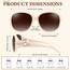 Sunier Sonnenbrille Damen Polarisiert Groß Übergroße Elegant Klassische Vintage Oversize Sonnenbrille Frauen mit 100% UV400 Schutz