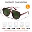 FEISEDY Retro 70er Jahre Sonnenbrille Damen Herren Vintage Square Brille mit UV400 Schutz B4158