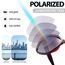 Joopin Acetat Sonnenbrille Damen Katzenauge 90er Modische und Polarisierte Brille Trendy Cat-Eye Chunky TR90 UV400-Schutz Cosplay Party zum Fahren (Weinrot Blau-grau)