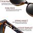 Joopin Acetat Sonnenbrille Damen Katzenauge Polarisiert Modische 90er UV400-Schutz TR90 Cosplay Chunky Party Brille Cat-Eye zum Fahren und Reisen (Schildkröte Schwarz)