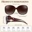 Sunier Sonnenbrille Damen Polarisiert Groß Übergroße Elegant Klassische Vintage Oversize Sonnenbrille Frauen mit 100% UV400 Schutz