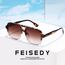 FEISEDY Retro 70er Jahre Sonnenbrille Damen Herren Vintage Square Brille mit UV400 Schutz B4158