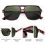 FEISEDY Retro 70er Jahre Sonnenbrille Damen Herren Vintage Square Brille mit UV400 Schutz B4158