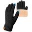 ARFNKIM Damen Winterhandschuhe mit Fleecefutter, Touchscreen Warme Gedehnt Dicke Strickhandschuhe Wollhandschuhe Thermohandschuhe Outdoor Winter Geschenke für Herren und Damen (schwarz)
