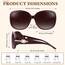 Sunier Sonnenbrille Damen Polarisiert Groß Übergroße Elegant Klassische Vintage Oversize Sonnenbrille Frauen mit 100% UV400 Schutz