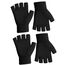 EUDUQ 2 Paar Fingerlose Handschuhe,Herbst Winter Fingerlose Fäustlinge,Acrylic Halbfingerhandschuhe,Universalgröße Fingerless Gloves für Kinder Herren Damen Schwarz