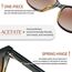 Joopin Acetat Polarisierte Sonnenbrille Damen Katzenauge 90er Modische UV400-Schutz TR90 Cosplay Chunky Party Brille Cat-Eye zum Fahren und Reisen (Grau-Braun Hellbraun)