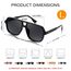 FEISEDY Retro 70er Jahre Sonnenbrille Damen Herren Vintage Square Brille mit UV400 Schutz B4158