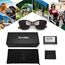 Joopin Acetat Sonnenbrille Damen Katzenauge Polarisiert Modische 90er UV400-Schutz TR90 Cosplay Chunky Party Brille Cat-Eye zum Fahren und Reisen (Schildkröte Schwarz)