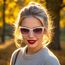 Joopin Acetat Cateye Sonnenbrille Trendy Katzenauge Damen Sonnenbrille Polarisierter UV-Schutz TR90 Cosplay Chunky Party Brille zum Reisen (Beige Hellbraun)