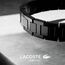 Lacoste Gliederarmband für Herren Kollektion METROPOLE in Schwarzem Edelstahl Verziert mit Petit-Piqué-Muster - 2040119