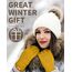 ARFNKIM Damen Winterhandschuhe mit Fleecefutter, Touchscreen Warme Gedehnt Dicke Strickhandschuhe Wollhandschuhe Thermohandschuhe Outdoor Winter Geschenke für Herren und Damen (Gelb)