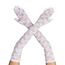 Lusofie Spitze Handschuhe Lang für Damen Elegant Tee Party Spitzenhandschuhe Weiß 1920er Jahre Verlobungskleid Party Tanz Oper Halloween Weiß Handschuhe für Damen