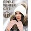 ARFNKIM Damen Winterhandschuhe mit Fleecefutter, Touchscreen Warme Gedehnt Dicke Strickhandschuhe Wollhandschuhe Thermohandschuhe Outdoor Winter Geschenke für Herren und Damen