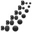 Yolev 6 Paar Dot Ohrstecker Schwarz Unisex Edelstahl Ohrringe Runde Flat Top Ohrringe Schwarz Set Damen Herren Mädchen (3mm-8mm) Halloween Punk Rock Ohrstecker