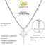 AFSTALR Kreuz Kette Herren Gold/Silber Kette mit Kreuz Anhänger Kette Christentum Schmuck Herren
