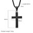 MERTTURM Kreuz Halskette für Herren, Schmuck Edelstahl, Kreuz Anhänger mit 60cm Kette, Farbe Schwarz(lichtecht & schweißfest)