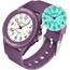 TENOCK Damen Sportliche Armbanduhr Analog Herren Analoge Quarz Uhr 50M Wasserdicht Uhr Armbanduhr mit Nachtlicht für Modischer Casual-Matching oder Sportliche Aktivität (Dunkles Violett)
