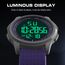 GOLDEN HOUR Sport-Armbanduhr, ultradünn, minimalistisch, wasserdicht, digital, mit Weitwinkel-Display, Gummiband, für Herren und Damen